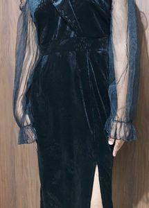 Elegant Black Velvet Dress