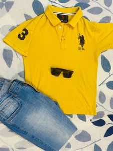 BEAUTIFUL Yellow US Polo T-Shirt