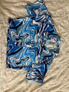 Blue Crop Top