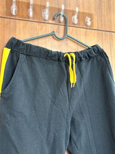 Black &amp; Yellow Striped Joggers