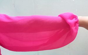 Hot Pink Wrap Top For Women