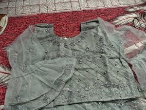 festive corset kurta sharara set