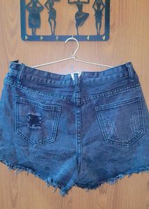 Distressed Denim Shorts