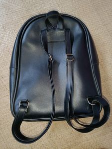 Women Good Quality Black Leather Backpack.