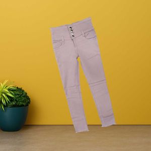 women pink skinny jeans size 28 (O-96)