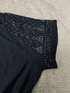 ELLE - Chic Black Embellished Top