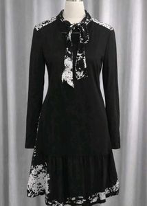 Chic Black &amp; White Mini Dress