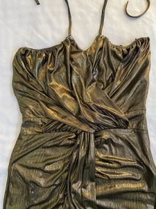 Dark Golden Party Dress Bust 36 Length 48