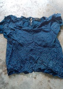 Blue Printed Top