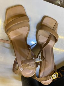 Nude Ankle Strap Heels