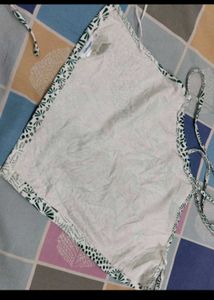 Green &amp; White Floral Swimsuit