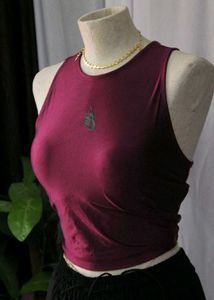 Nike Burgundy Sleeveless Top