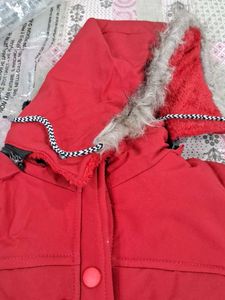 Red Winter Coat with Hood