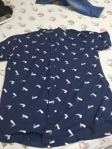 Men Smart Dark Blue Shirt