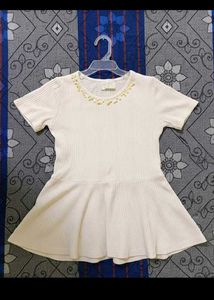 Cute Cream Dress with Detail
