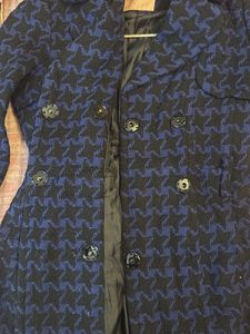 Houndstooth Print Coat