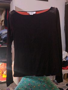 Girls Maroon Top Silk