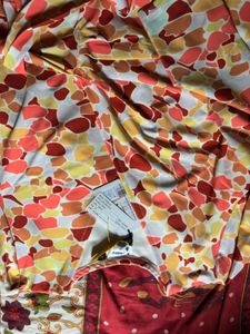 Brand New Colorful Print Wrap Dress