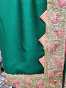 New Partywear Heavy Border Saree