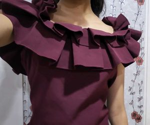 Ruffled Off-Shoulder Top