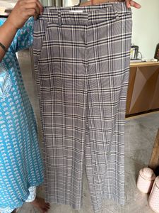 H&M Checks Pocket Wide Leg Trousers