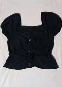Black Crop top (Tokyo Talkies)