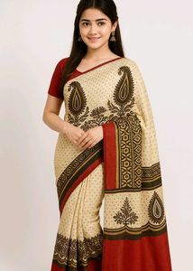 Elegant Floral Print Saree