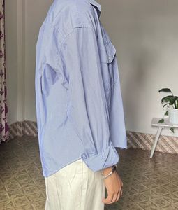 Oversized Striped Korean  Shirt