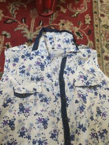 Cotton Long Top Floral 31 Inch Length
