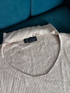 Topshop Ribbed Long Sleeve Top