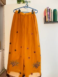 mehndi Colour Plazzo Suit