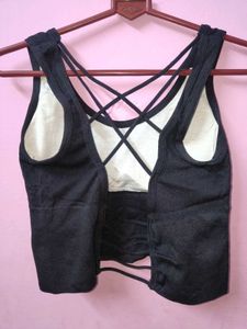 New Stylish Black Sports Bra
