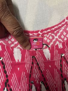 Pink Cotton Kurti With New Pant