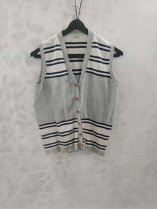 Striped Sleeveless Sweater Vest