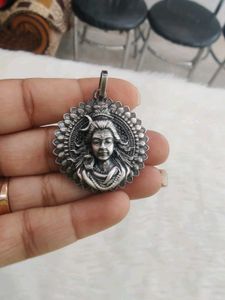 925 Black Oxidised Shiva Pendant Necklace With Hal