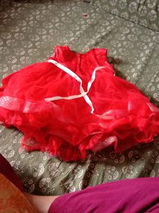 baby girl frock red color