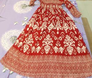 *New* Smockey Dress Maroon 42-50 Inches