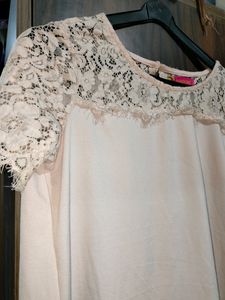 Peach Lace Top