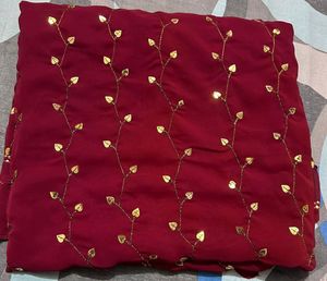 Maroon Georgette Saree For Women🥻
