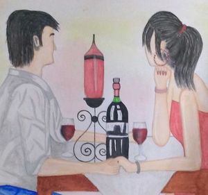Romantic Dinner Painting