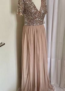 Blush Sequin Maxi Dress