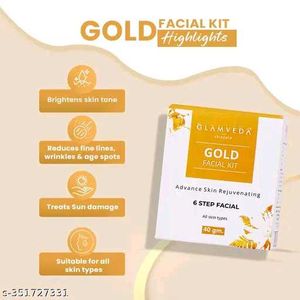 Gold Shining Facial Kit Peel Off Mask Combo Pack
