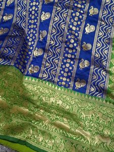 Blue &amp; Green Saree