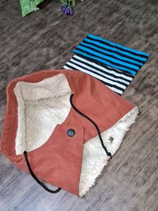 Unique Orange &amp; Striped Beanie