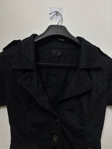 Chic Black waist coat style top