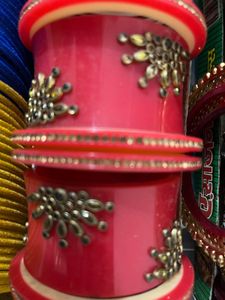 Red &amp; Gold Bangle Set