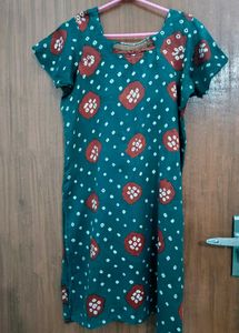 Bandhani Green Suit