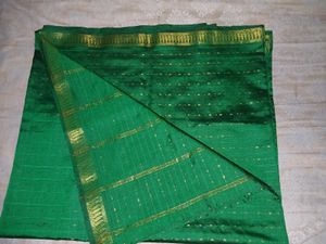 Green &amp; Gold Kanchipuram Silk Saree With Blouse