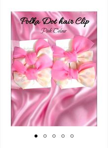 Polka Dot Hair Clips - (Set of 2)
