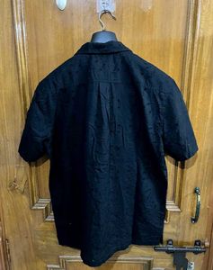 ETA (WESTSIDE) BLACK EMBROIDERED RELAXED FIT SHIRT